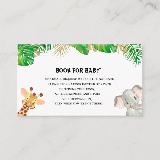 Elegant Eucalyptus-boeken voor baby Informatiekaartje (Voorkant)