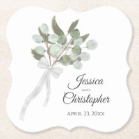 Elegant Eucalyptus Boeket Boho Waterverf Bruiloft