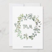 Elegant Eucalyptus Boho botanische groen Kaart (Achterkant)
