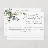 Elegant Eucalyptus Boho Vrijgezellenfeest Recept K Briefkaart (Voorkant / Achterkant)