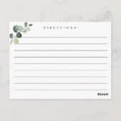 Elegant Eucalyptus Boho Vrijgezellenfeest Recept K Briefkaart (Achterkant)