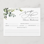 Elegant Eucalyptus Boho Vrijgezellenfeest Recept K Briefkaart (Voorkant)