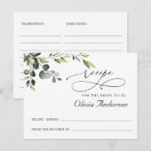 Elegant Eucalyptus Boho Vrijgezellenfeest Recept K Briefkaart (Voorkant / Achterkant)