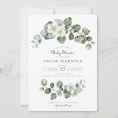 Elegant Eucalyptus boog groen Baby shower Kaart (Voorkant)