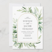 Elegant Eucalyptus Botanical Greenery Arch Wedding Kaart (Voorkant)