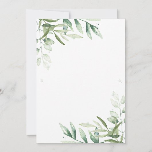 Elegant Eucalyptus Botanical Greenery Arch Wedding Kaart (Achterkant)