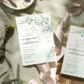 Elegant Eucalyptus Botanical Sage Weddenschap Kaart