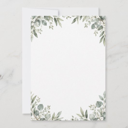 Elegant Eucalyptus Botanical Save the Date (Voorkant)