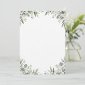Elegant Eucalyptus Botanical Save the Date (Staand voorkant)