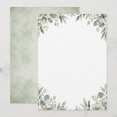 Elegant Eucalyptus Botanical Save the Date (Voorkant / Achterkant)