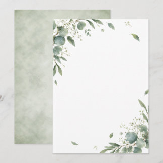 Elegant Eucalyptus Botanical Wedding Invitation Kaart