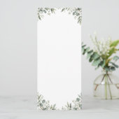 Elegant Eucalyptus Botanical Wedding Program Programmakaart (Staand voorkant)