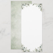 Elegant Eucalyptus Botanical Wedding Program Programmakaart (Voorkant / Achterkant)