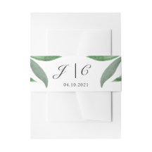 Elegant Eucalyptus Botanisch Monogram Wit
