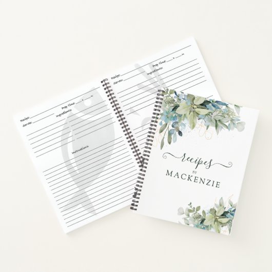Elegant Eucalyptus botanisch recept Notitieboek (Binnen)