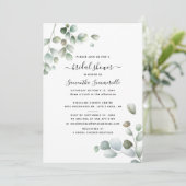 Elegant eucalyptus botanisch Vrijgezellenfeest Kaart (Staand voorkant)