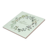 Elegant Eucalyptus botanische bonen Appetit Greene Tegeltje (Zijkant)