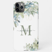 Elegant Eucalyptus Botanische Florenz Monogram iPhone Hoesje (Achterkant)