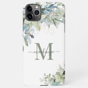 Elegant Eucalyptus Botanische Florenz Monogram iPhone 11Pro Max Hoesje
