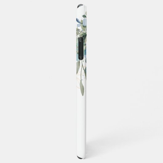 Elegant Eucalyptus Botanische Florenz Monogram iPhone Hoesje (Rechterkant)