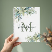 Elegant Eucalyptus Botanische Florenz Monogram Notitieboek