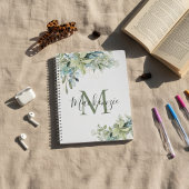 Elegant Eucalyptus Botanische Florenz Monogram Notitieboek