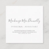 Elegant Eucalyptus Botanische Florenz Monogram Vierkante Visitekaartje (Achterkant)