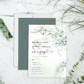 Elegant Eucalyptus Botanische Verloving Kaart