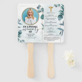 Elegant Eucalyptus Botanische viering van het leve Handwaaier (Voorkant en achterkant)