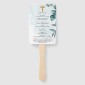 Elegant Eucalyptus Botanische viering van het leve Handwaaier (Achterkant)