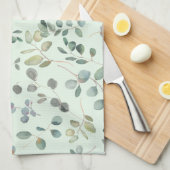 Elegant Eucalyptus Botanische Waterverf Greenery Theedoek (Quarter Fold)