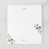 Elegant Eucalyptus Botanische Waterverf Plaatskaartje (Buitenkant ongevouwen)