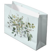 Elegant Eucalyptus Branch Botanical Dusty Green Groot Cadeauzakje (Voorkant Gekanteld)