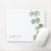 Elegant Eucalyptus Branch Feminine Name Muismat (Met muis)