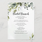 Elegant Eucalyptus Bridal Brunch Menu (Voorkant)