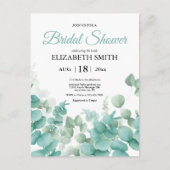 Elegant Eucalyptus Bridal Shower Briefkaart (Voorkant)