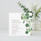 Elegant Eucalyptus Bridal Shower Kaart (Staand voorkant)