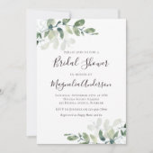 Elegant Eucalyptus Bridal Shower Kaart (Voorkant)