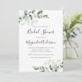 Elegant Eucalyptus Bridal Shower Kaart (Staand voorkant)