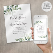 Elegant Eucalyptus Bridal Shower Kaart
