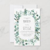 Elegant Eucalyptus Bridal Shower Kaart (Voorkant)