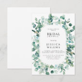 Elegant Eucalyptus Bridal Shower Kaart (Voorkant / Achterkant)