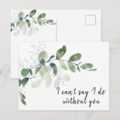 Elegant Eucalyptus Bridesmaid proposal Kaart (Voorkant / Achterkant)