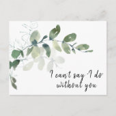 Elegant Eucalyptus Bridesmaid proposal Kaart (Voorkant)