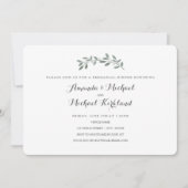 Elegant Eucalyptus bruiloft repetitie diner Kaart (Voorkant)