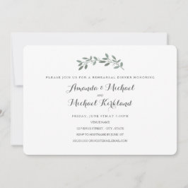 Elegant Eucalyptus bruiloft repetitie diner Kaart