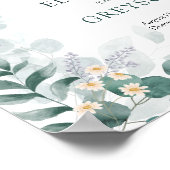 Elegant eucalyptus bruiloft welkom poster (Hoek)