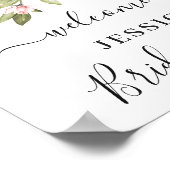 Elegant Eucalyptus BRUILOFTSFEEST Welkomstbord Poster (Hoek)