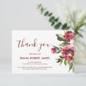 Elegant Eucalyptus Burgundy Typografie Bedankkaart (Staand voorkant)