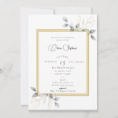 Elegant Eucalyptus Calligrafie Gold Vrijgezellenfe Kaart (Voorkant)